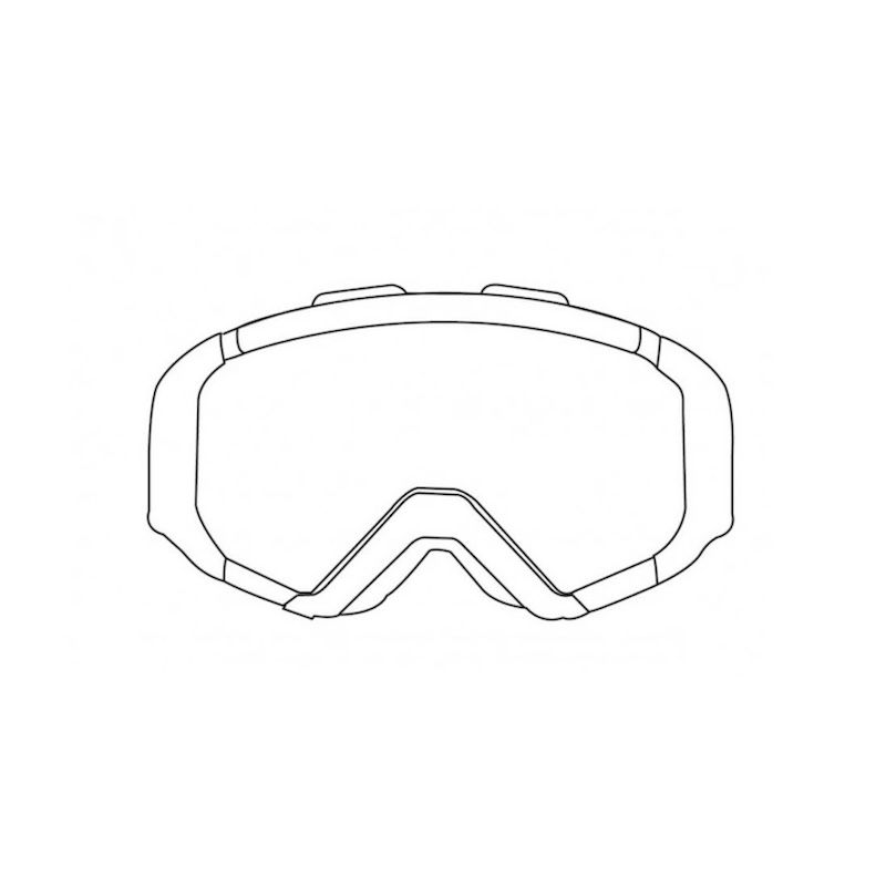 Máscara Ethen 05R Enduro negra-roja (lente transparente) - Imagen 3