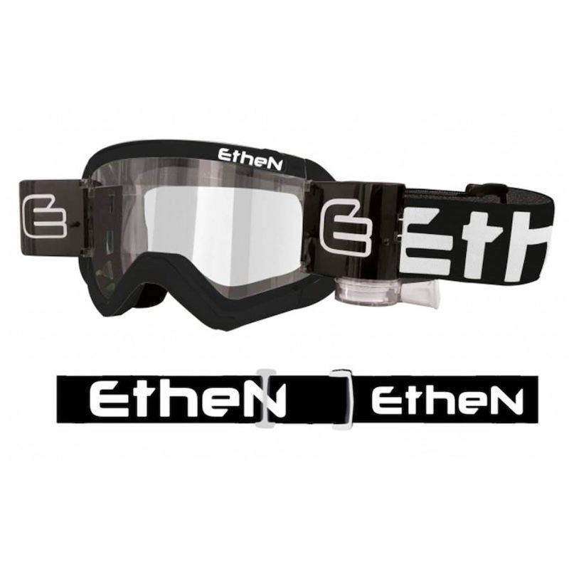 Máscara Ethen 05R Primis Mud negra roll off (lente transparente)