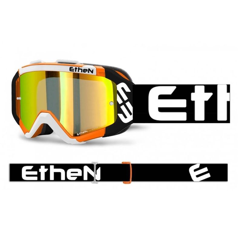 Máscara Ethen Ares naranja (lente espejo dorada)