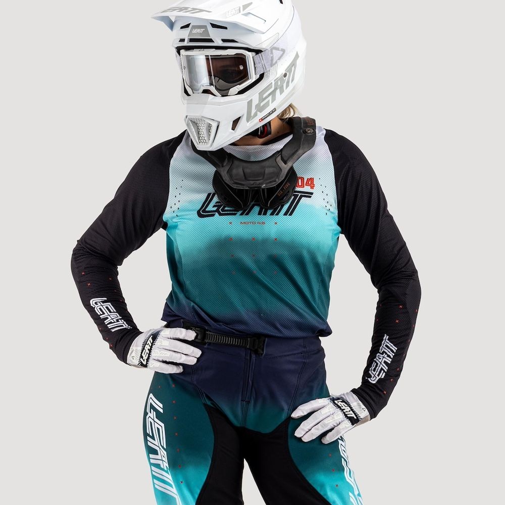 Camiseta Leatt Moto Mujer 4.5 Lite Marine 25 - Imagen 3