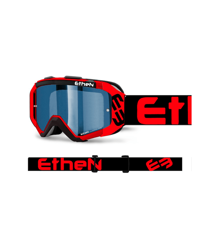 Máscara Ethen 05R roja (lente espejo azul)