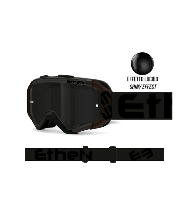 Máscara Ethen Ares negra (lente espejo negra)