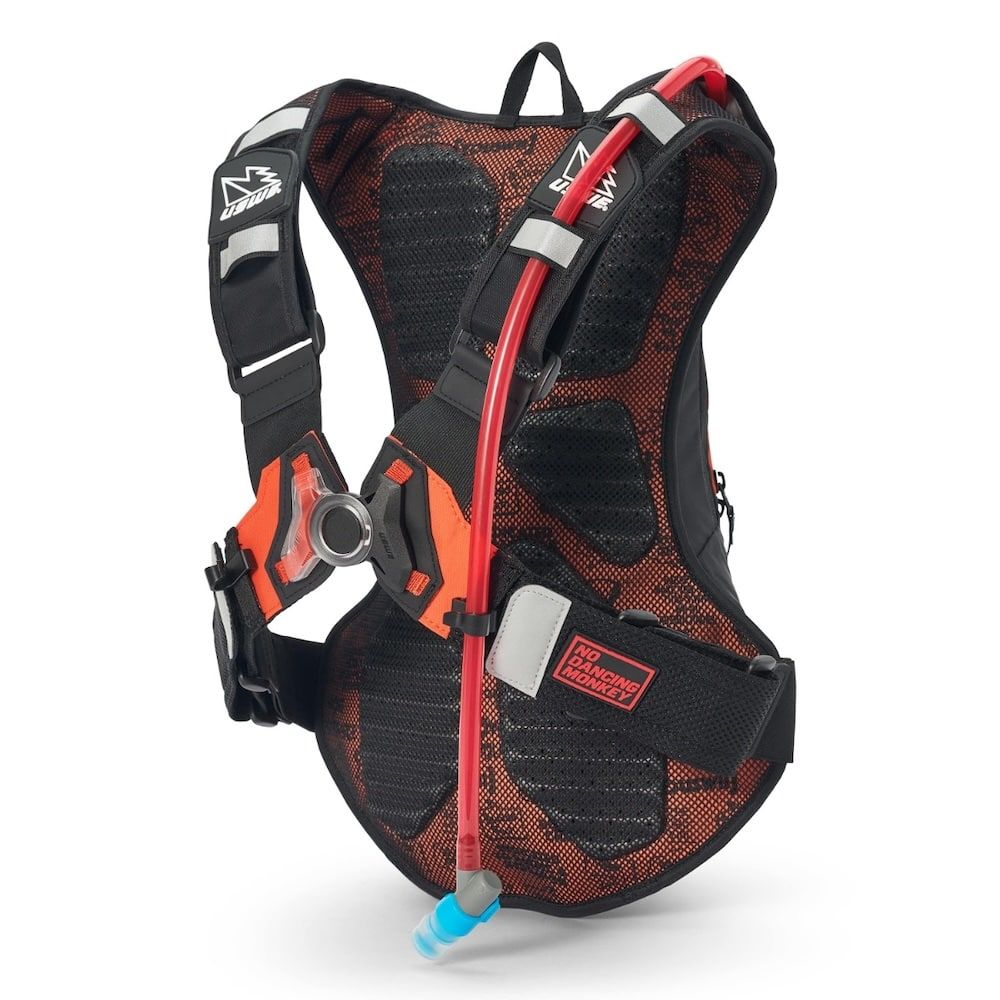 Mochila Moto Uswe Hydro 12 Factory Negra/Naranja - Imagen 2