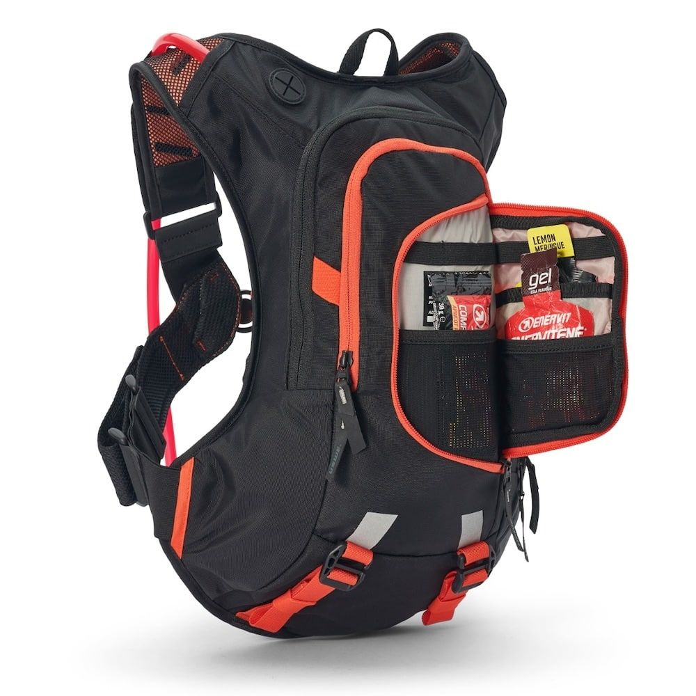 Mochila Moto Uswe Hydro 12 Factory Negra/Naranja - Imagen 3