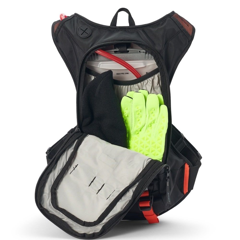 Mochila Moto Uswe Hydro 12 Factory Negra/Naranja - Imagen 5