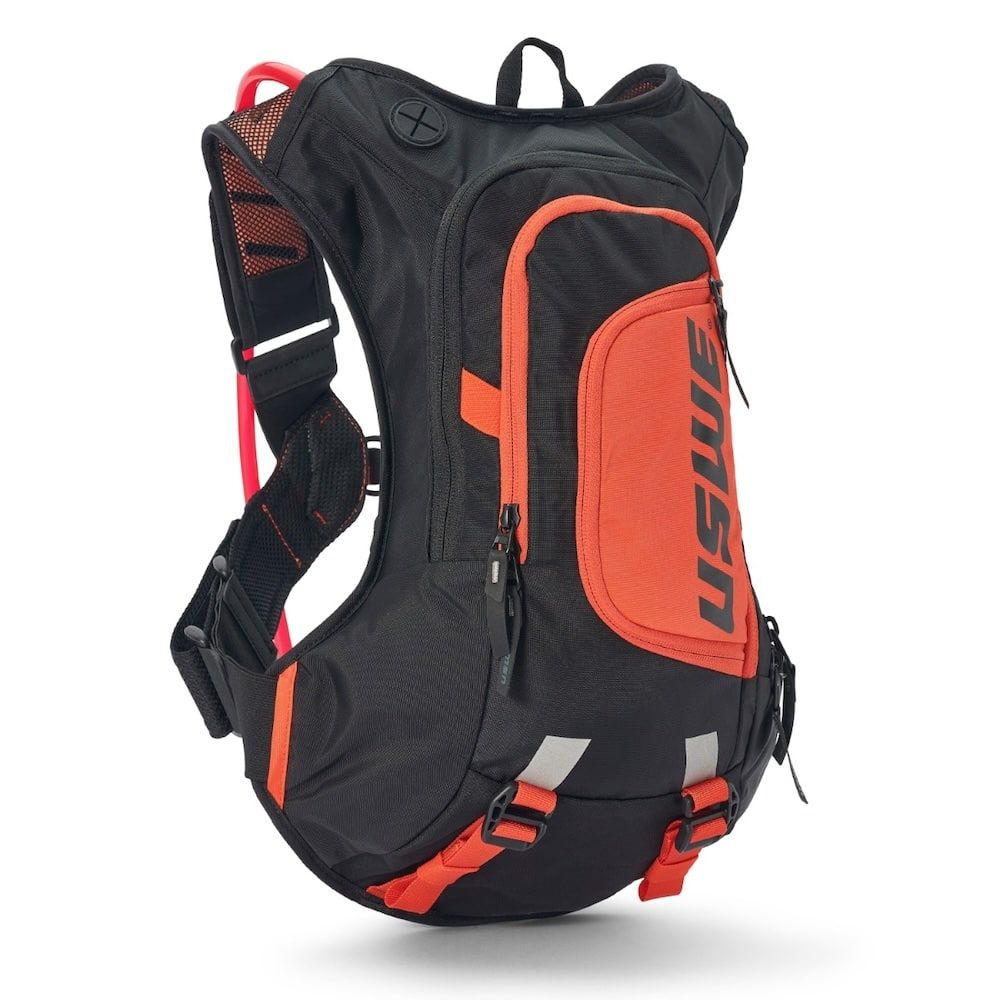 Mochila Moto Uswe Hydro 12 Factory Negra/Naranja