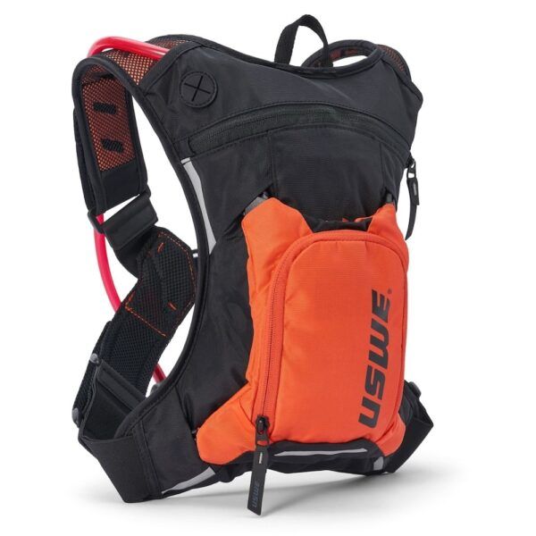Mochila Moto Uswe Hydro 3 Negra/Naranja Factory