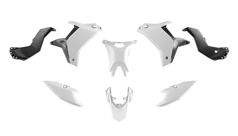 Kit plásticos Blanco/Negro Rtech T7 Revolution YAMAHA TENERE 700 (2025-2026) - Imagen 2