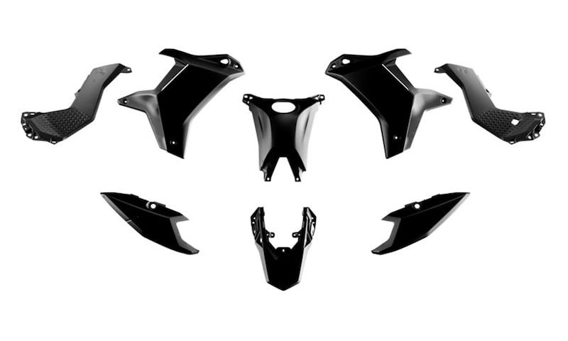 Kit plásticos Negro Rtech T7 Revolution YAMAHA TENERE 700 (2025-2026) - Imagen 2