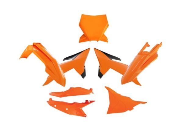 Kit plásticos naranja negro Rtech KTM SX, SX-F, XC, XC-F (2025-2026)
