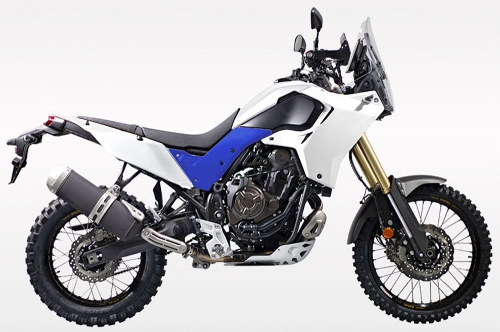 Tapas laterales centrales azules Rtech T7 Revolution Yamaha Ténéré 700 (2019-2024) - Imagen 2