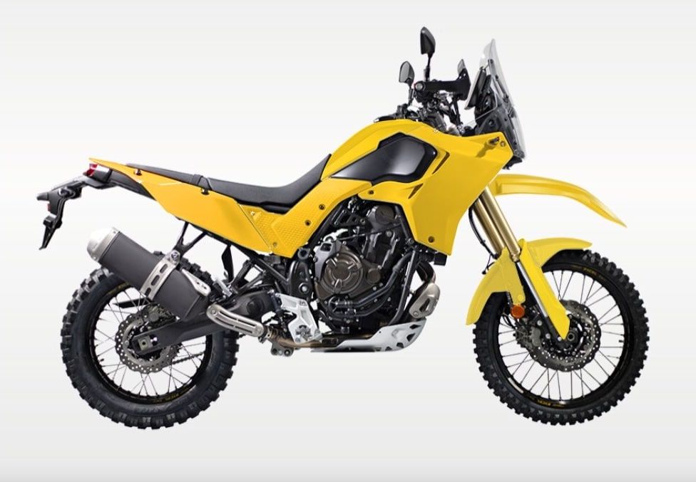 Tapas laterales centrales amarillas Rtech T7 Revolution Yamaha Ténéré 700 (2019-2024) - Imagen 3