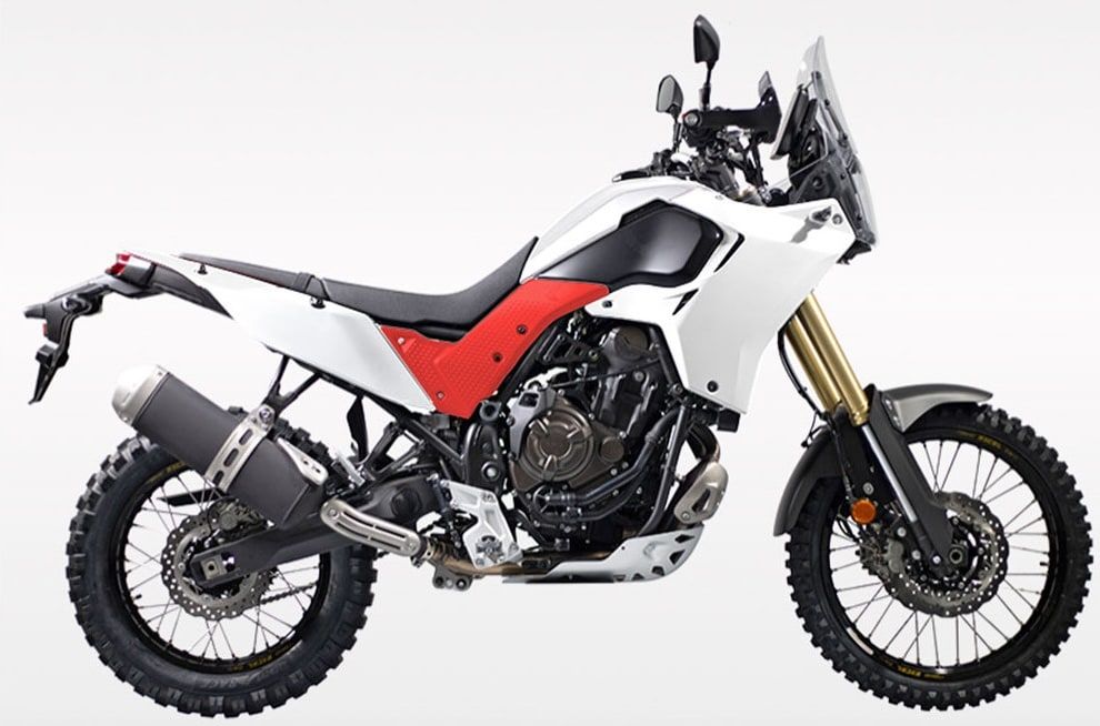 Tapas laterales centrales rojas Rtech T7 Revolution Yamaha Ténéré 700 (2019-2024) - Imagen 2