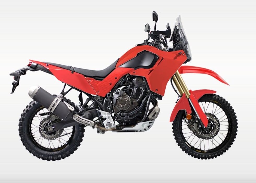 Tapas laterales centrales rojas Rtech T7 Revolution Yamaha Ténéré 700 (2019-2024) - Imagen 3