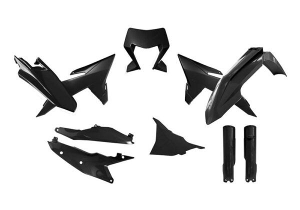 Kit plásticos Negro Rtech KTM EXC, EXC-F, XC-W, XCF-W (2026)