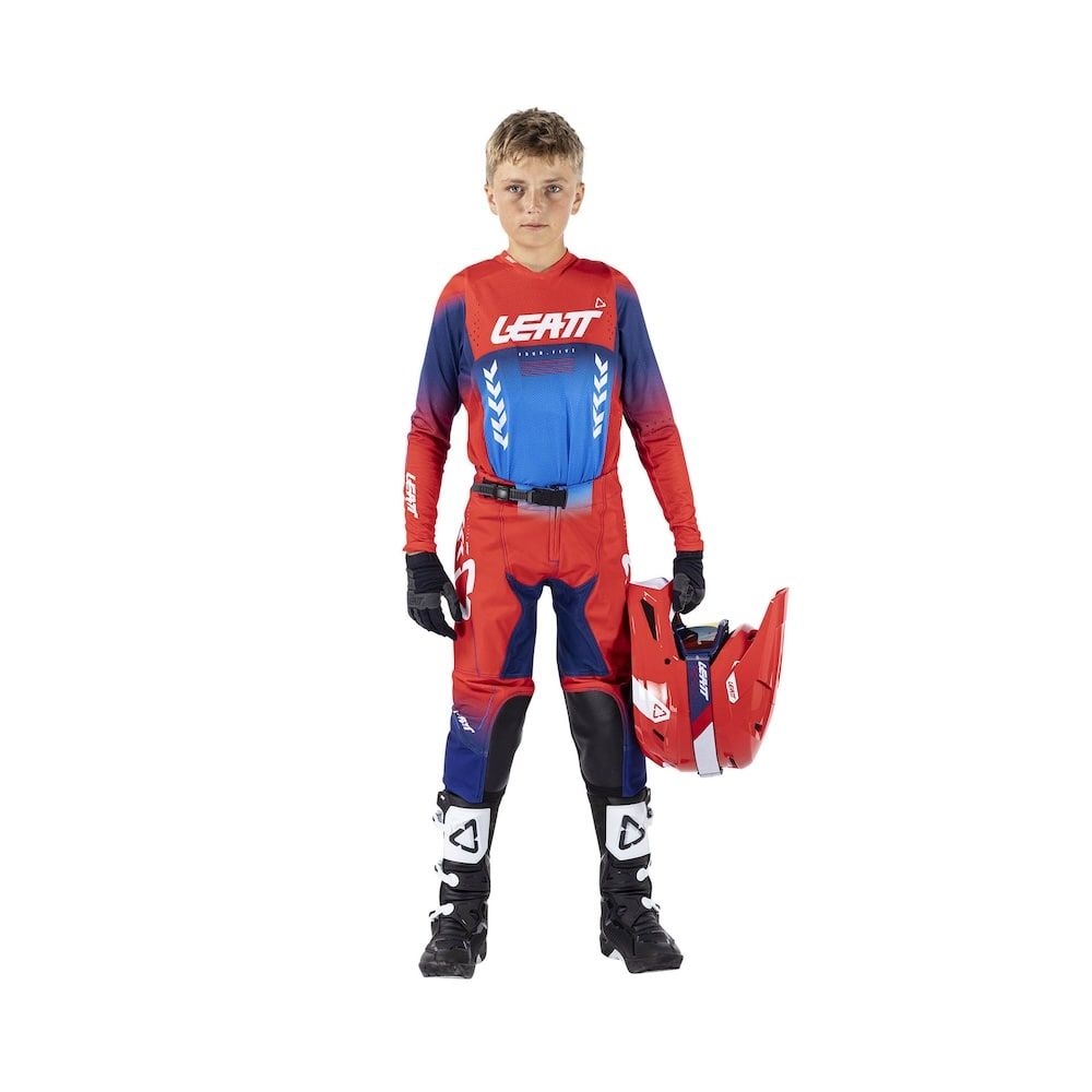 Pantalón Leatt Moto 4.5 Junior V26 Royal Rojo - Imagen 4