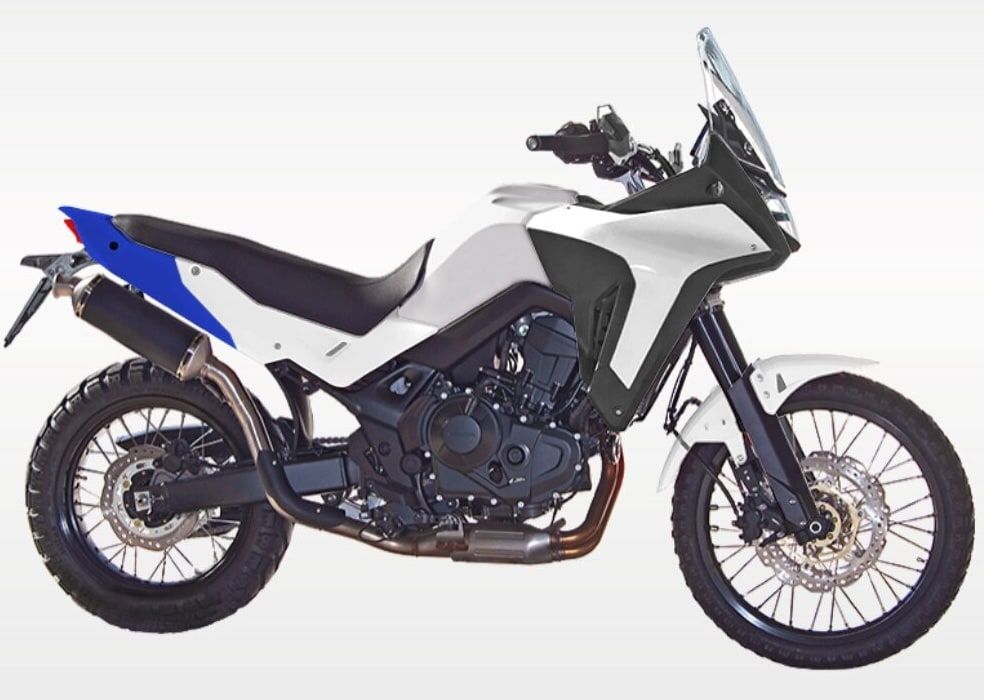 Tapas laterales traseras azules Rtech HONDA XL 750 TRANSALP (2023-2025) - Imagen 2