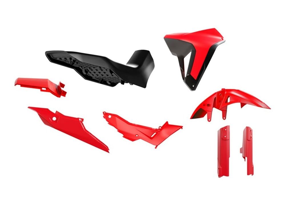 Kit plásticos Rojo/Negro Rtech Revolution HONDA XL 750 TRANSALP (2023-2025) - Imagen 2