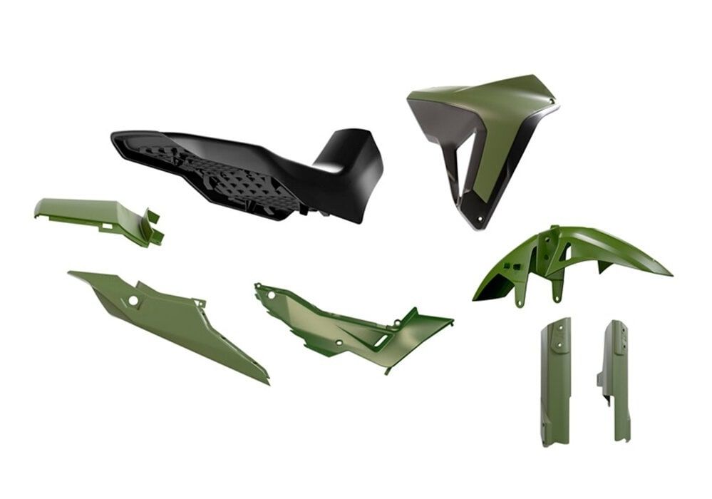 Kit plásticos Verde Militar/Negro Rtech Revolution HONDA XL 750 TRANSALP (2023-2025) - Imagen 2