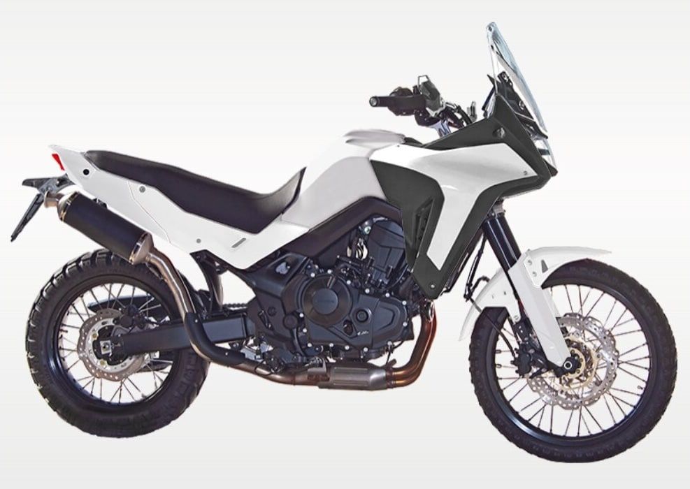 Tapas laterales centrales blancas Rtech HONDA XL 750 TRANSALP (2023-2025) - Imagen 2