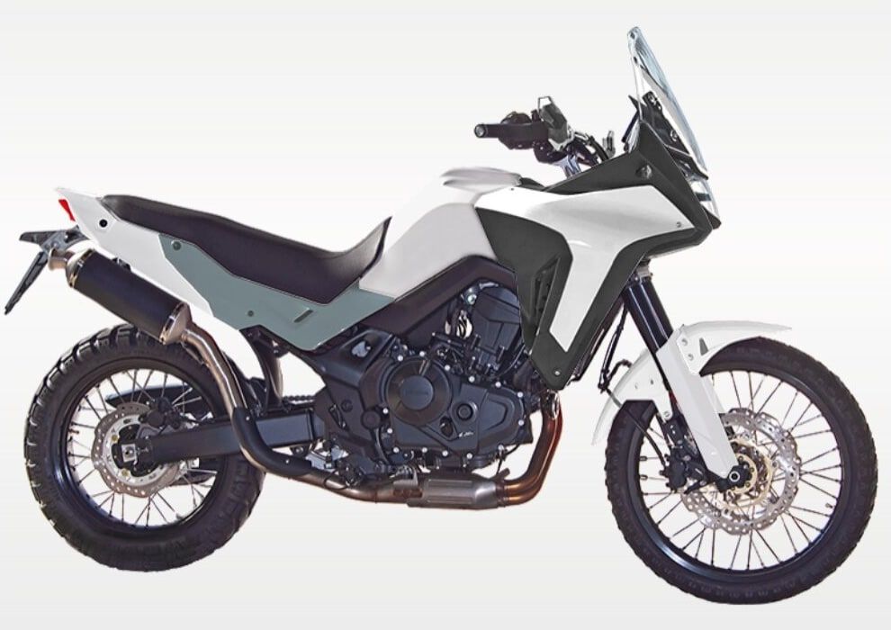 Tapas laterales centrales grises Rtech HONDA XL 750 TRANSALP (2023-2025) - Imagen 2