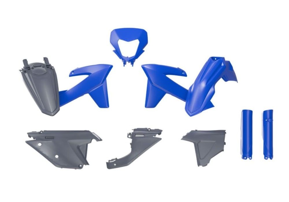 Kit 6 plásticos azul gris Rtech SHERCO SE, SEF (2025-2026)