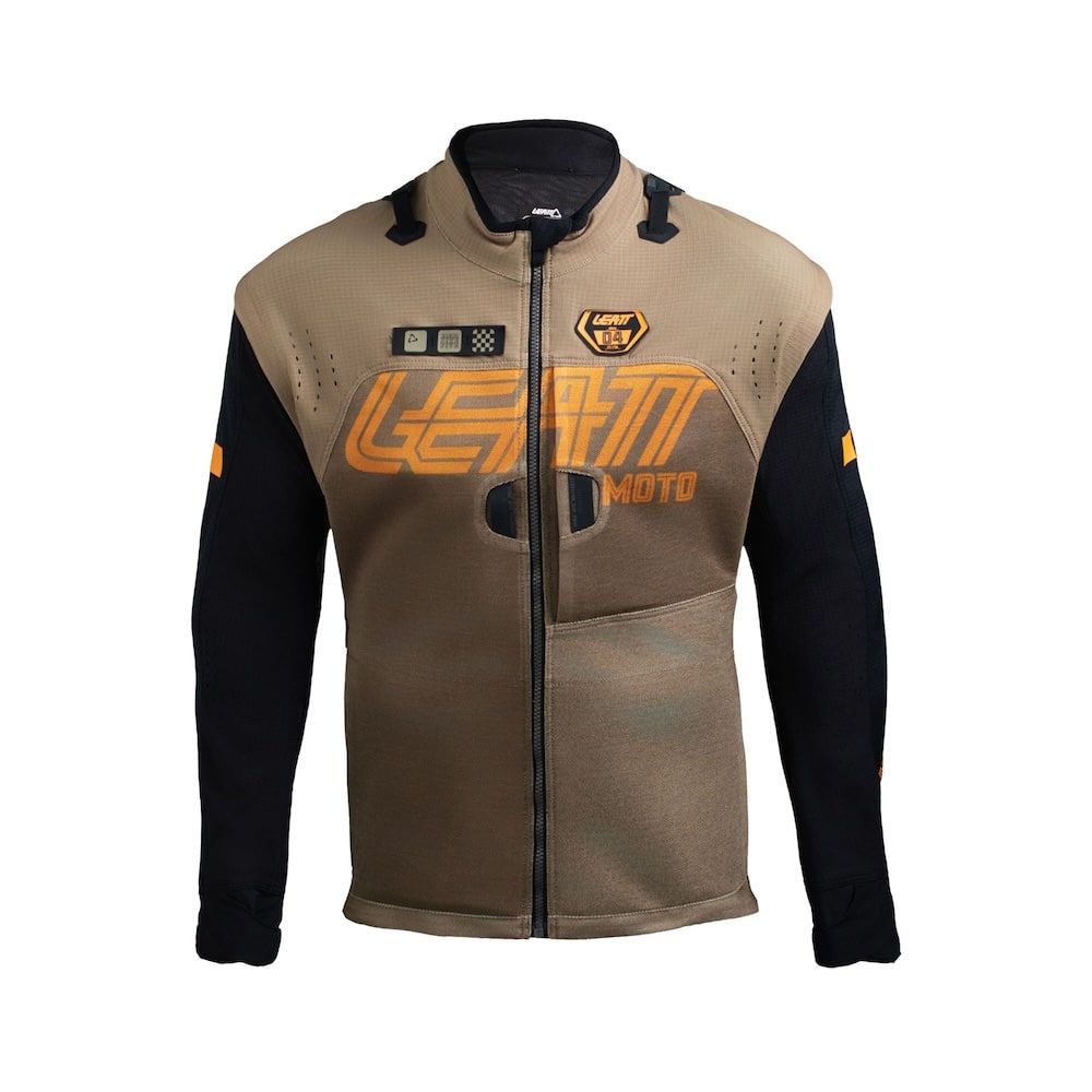 Chaqueta Moto Leatt 4.5 Enduro X-Flow Speed Marrón Khaki 27
