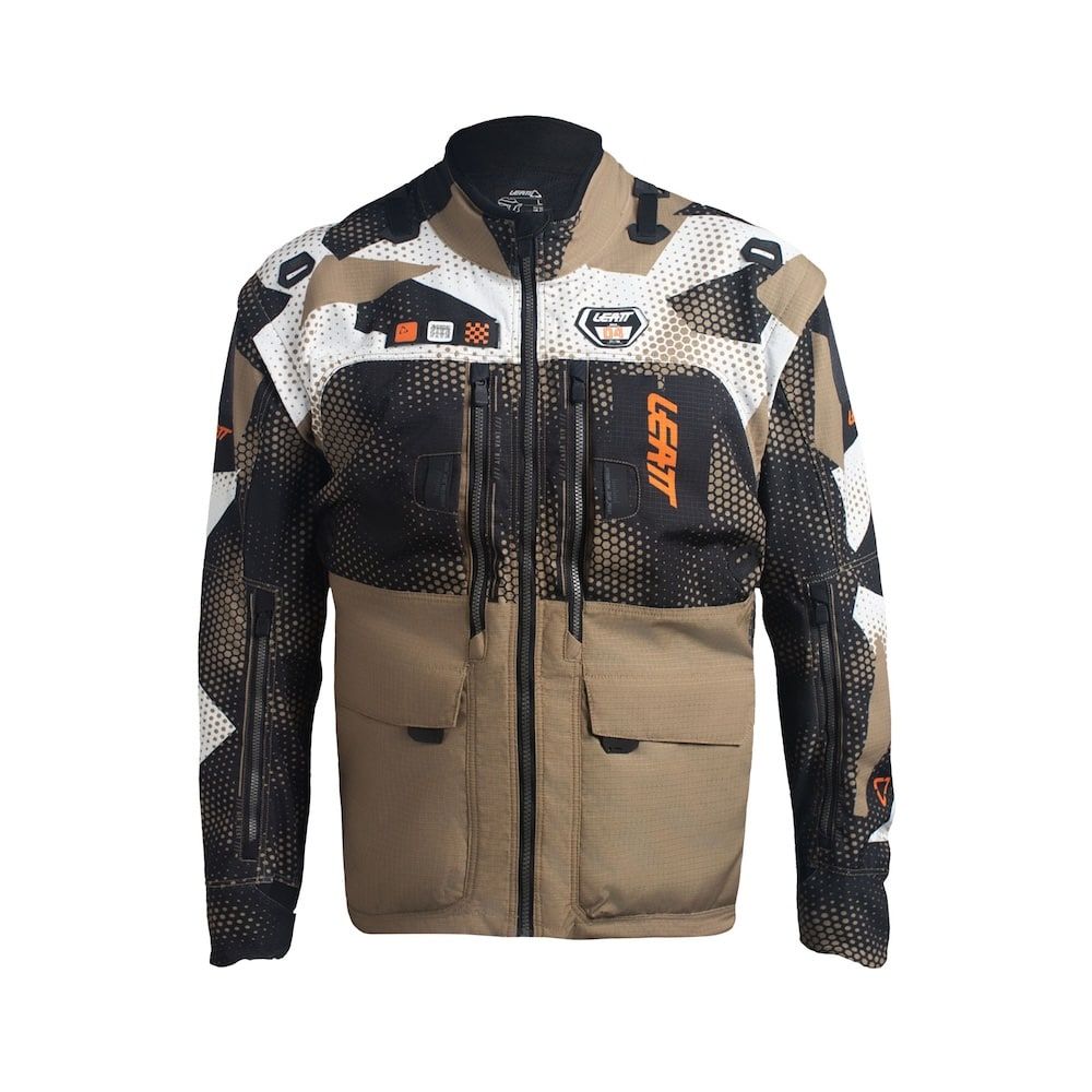 Chaqueta Moto Leatt 5.5 Enduro Camo Marrón Khaki 27