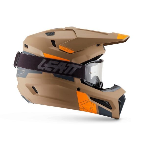 Kit Casco + Gafas Leatt Moto 3.5 Marrón Khaki 27