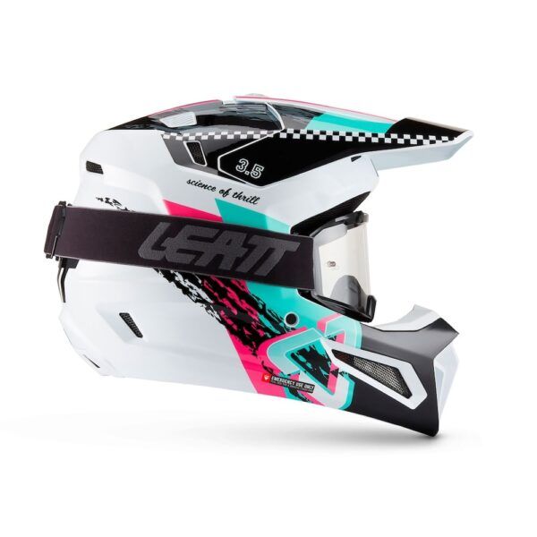 Kit Casco + Gafas Leatt Moto 3.5 Rosa 27