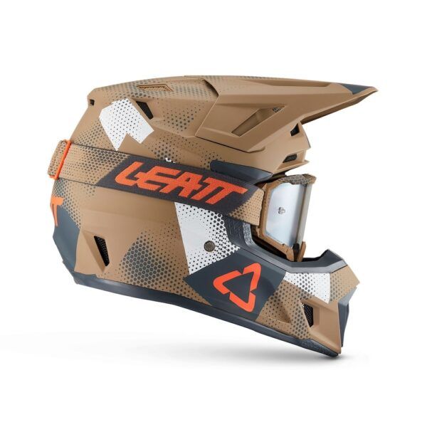 Kit Casco + Gafas Leatt Moto 7.5 Camo Marrón Khaki 27
