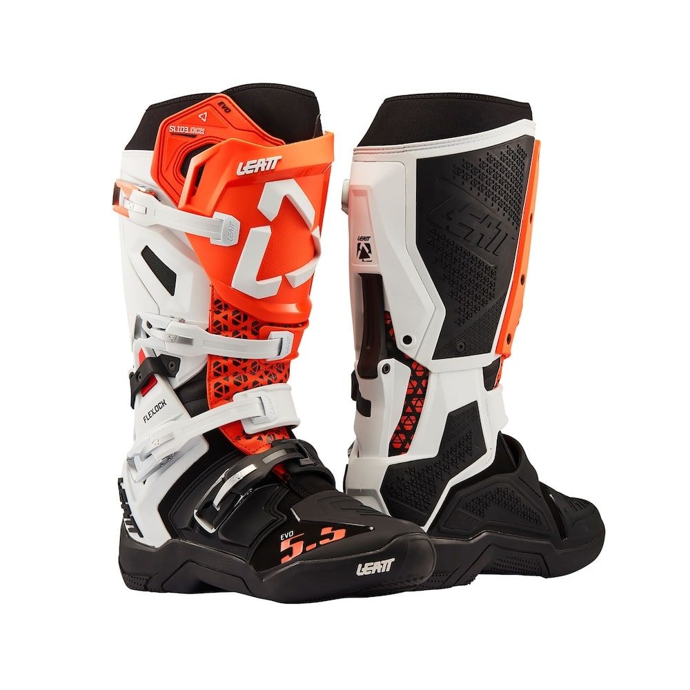 Botas Leatt Moto 5.5 FlexLock Evo Blanco/Naranja 27 - Imagen 3