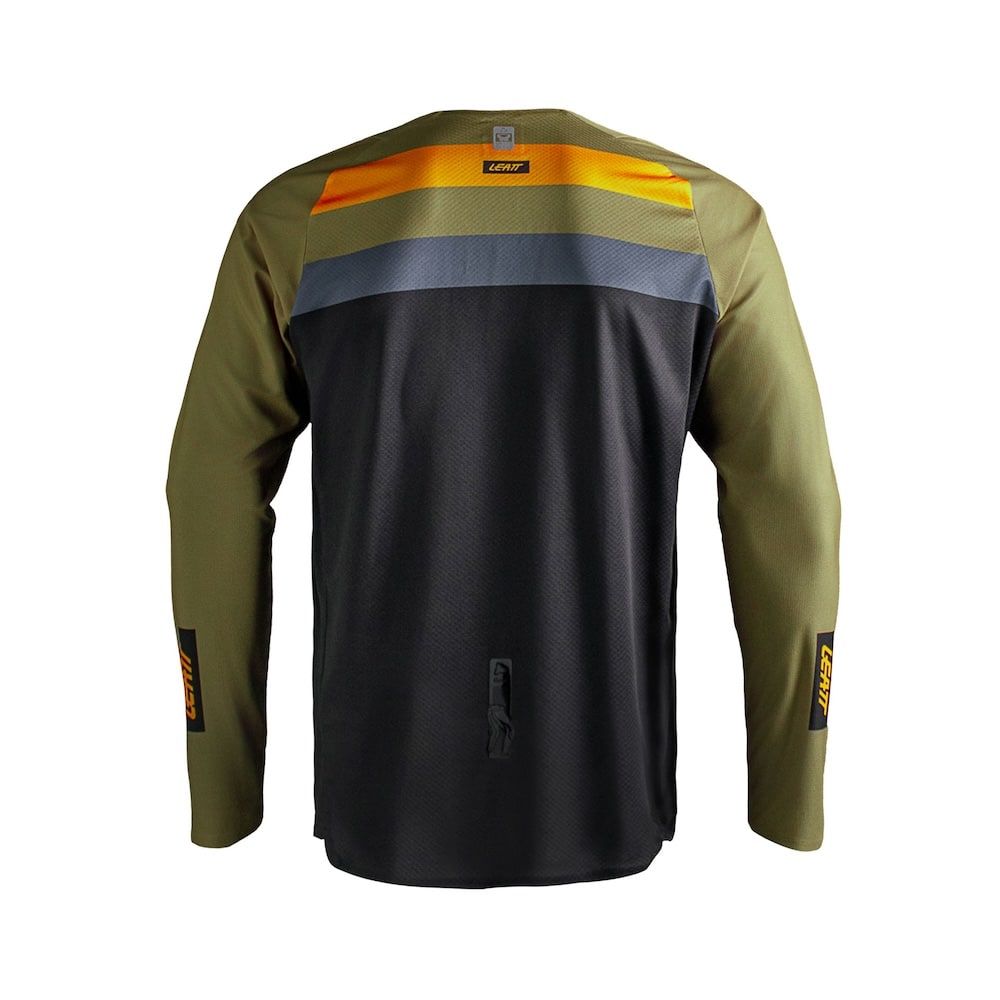 Camiseta Moto Leatt 4.5 Enduro Stripe Marrón Khaki 27 - Imagen 2