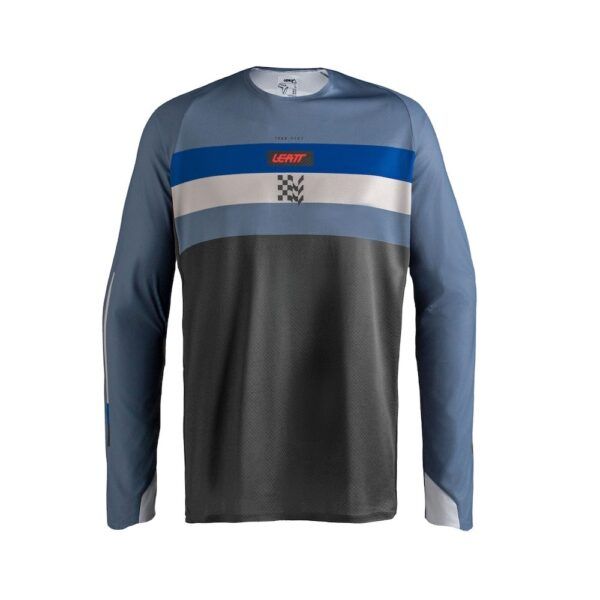 Camiseta Moto Leatt 4.5 Enduro Stripe Ocean Gris 27