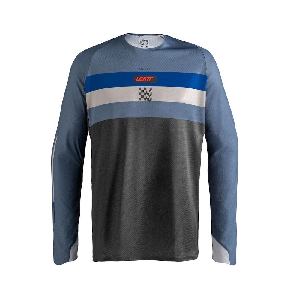Camiseta Moto Leatt 4.5 Enduro Stripe Ocean Gris 27