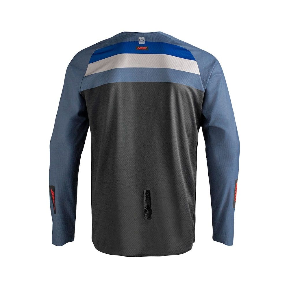 Camiseta Moto Leatt 4.5 Enduro Stripe Ocean Gris 27 - Imagen 2