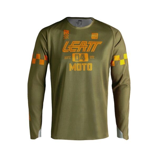 Camiseta Moto Leatt 4.5 Enduro X-flow Speed Marrón Khaki 27