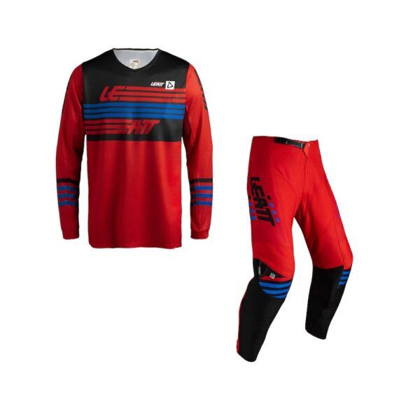 Kit Equipación Moto Leatt 3.5 Stripes Rojo 27