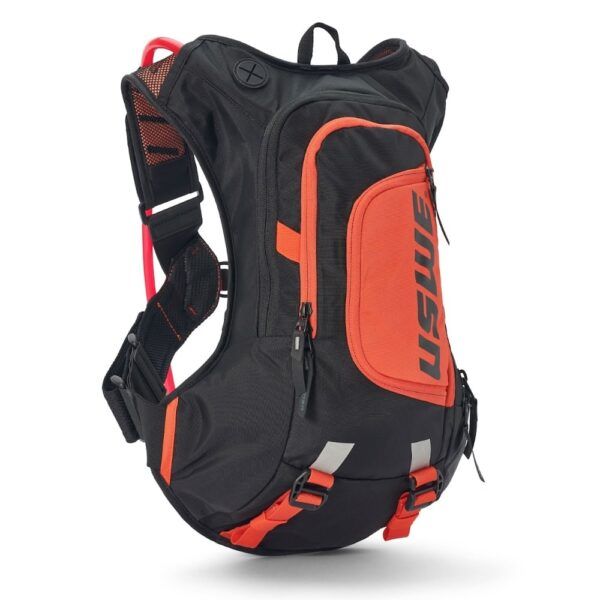 Mochila Moto Uswe Hydro 8 Negro Naranja